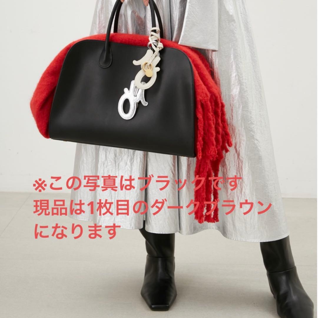 ミラオーウェン　ダークブラウン ボストンバッグ