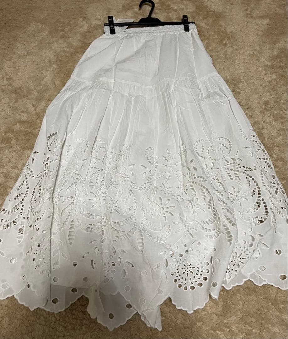 ヤマダヤ　スコットクラブ　白 レース ロングスカート スカラップ 未使用品