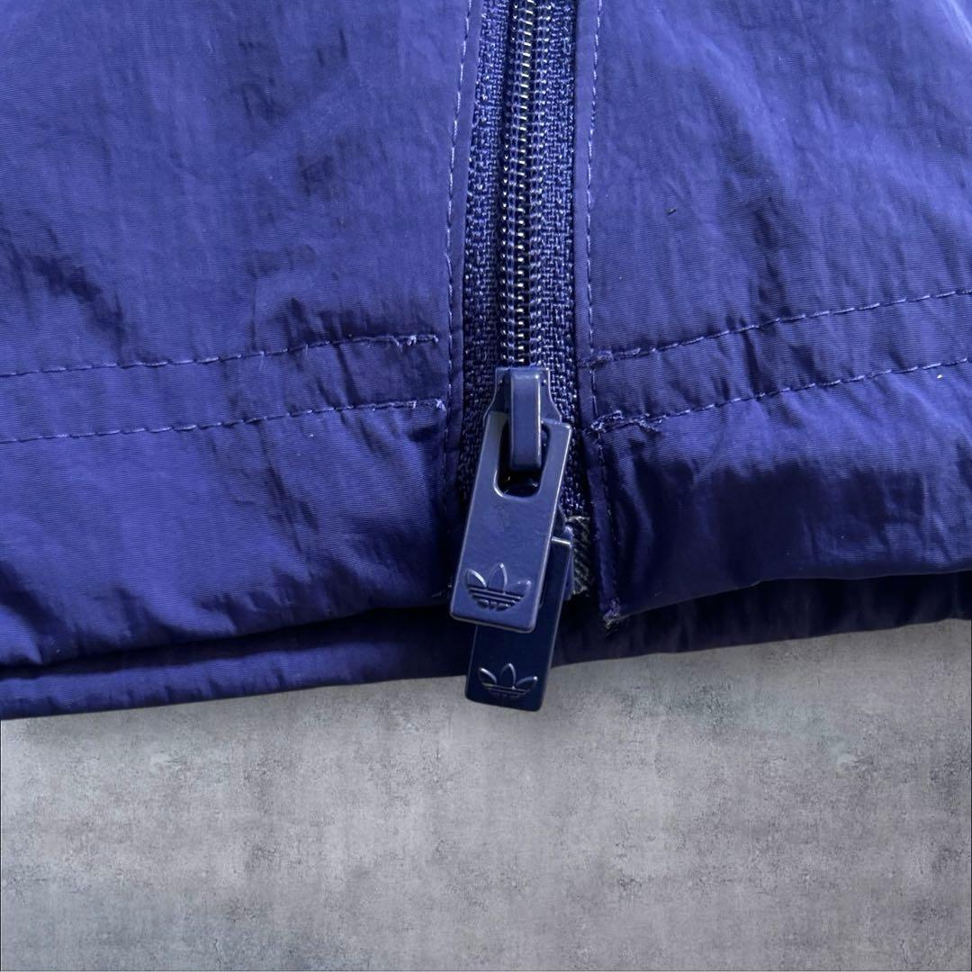 美品　adidas ADILENIUM サイドジップ　ナイロンパンツ　青