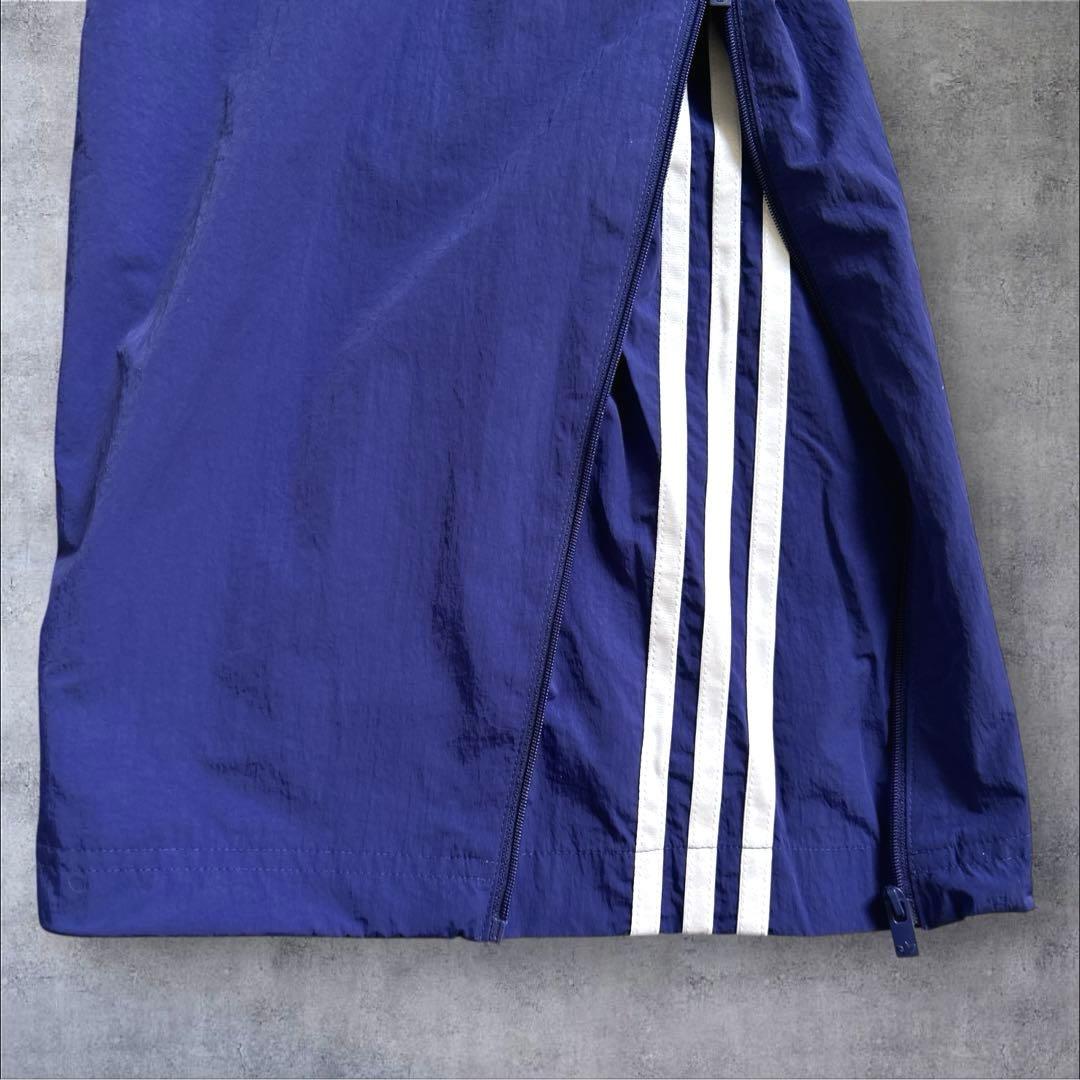 美品　adidas ADILENIUM サイドジップ　ナイロンパンツ　青