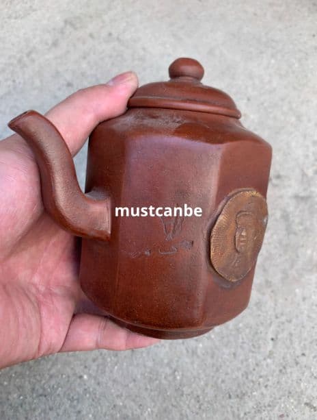 宜興 紫砂茶壺 八方文革壺 茶道具 煎茶器 工芸品 置物