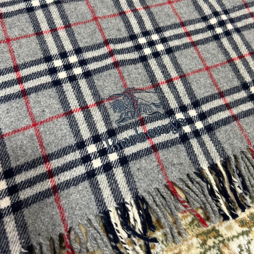 BURBERRYSひざ掛け バーバリー 大判　ノバチェック　80S 90S