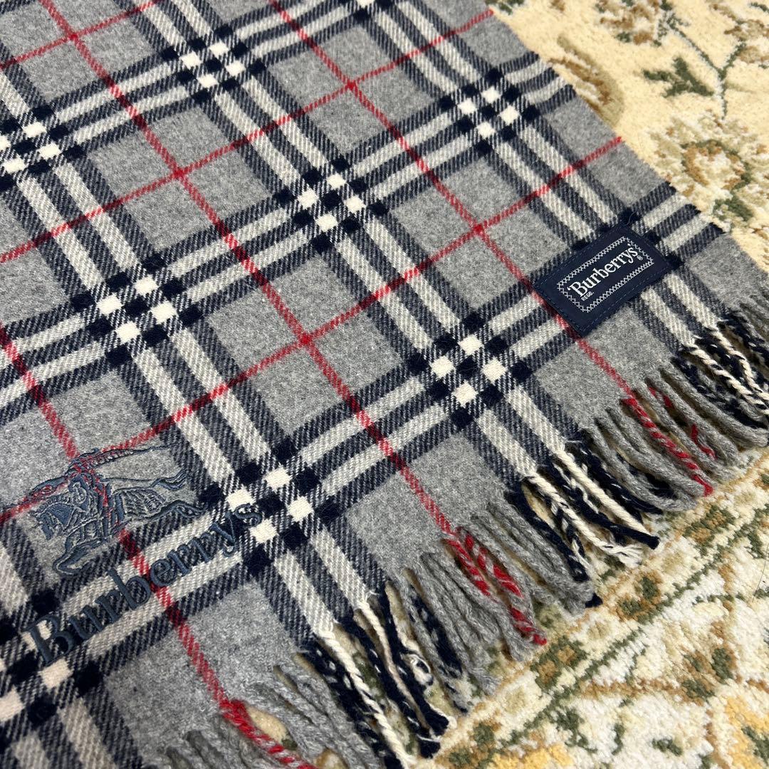 BURBERRYSひざ掛け バーバリー 大判　ノバチェック　80S 90S