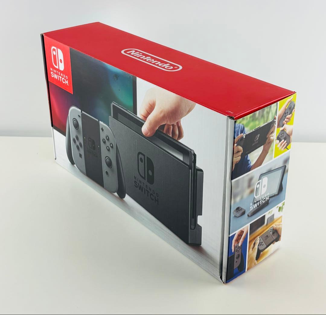 美品 ニンテンドー スイッチ グレー 本体 swich 箱付き 完備品 任天堂