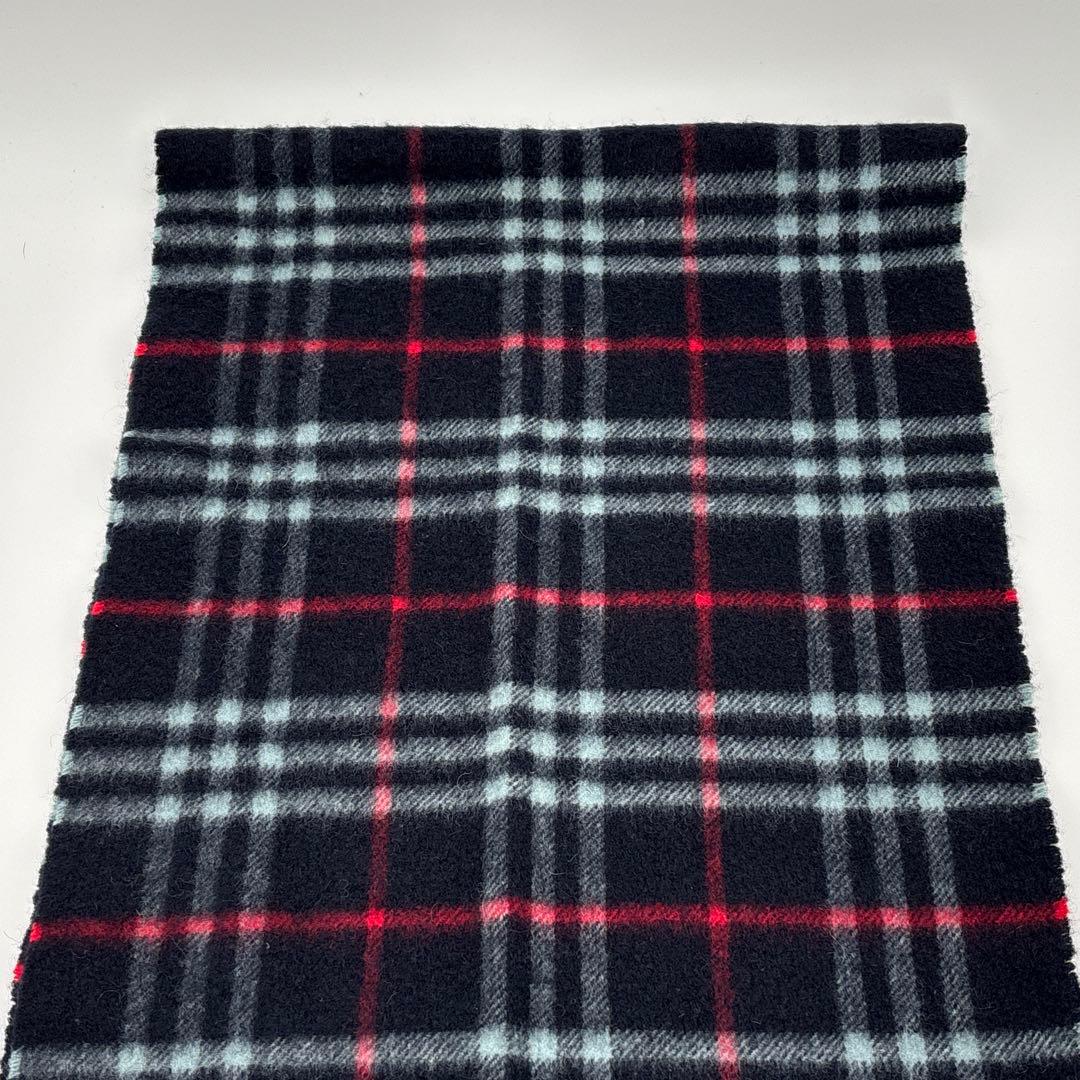 BURBERRY カシミヤ マフラー ノバチェック ネイビー バーバリー