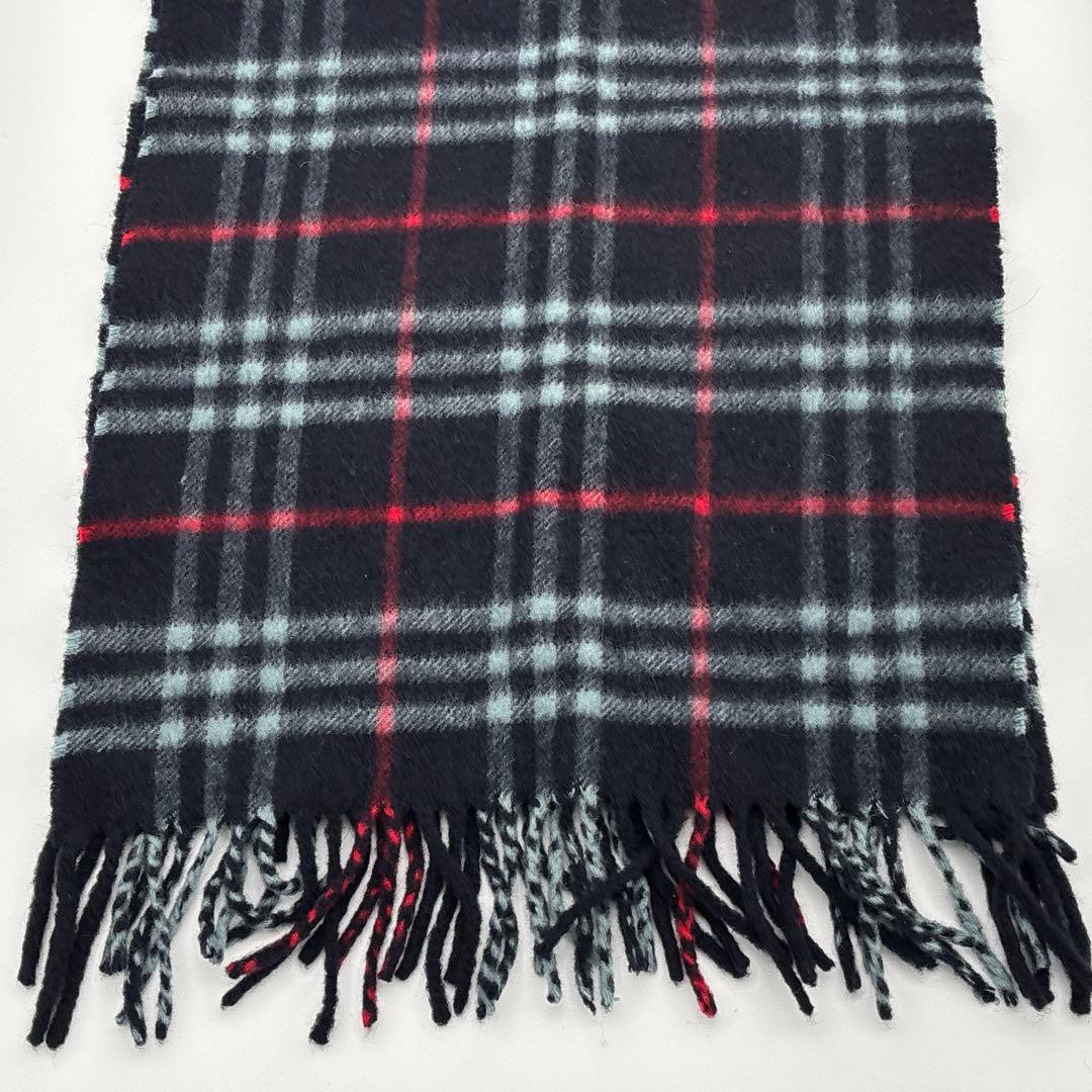 BURBERRY カシミヤ マフラー ノバチェック ネイビー バーバリー