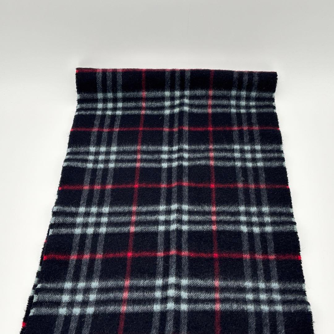 BURBERRY カシミヤ マフラー ノバチェック ネイビー バーバリー