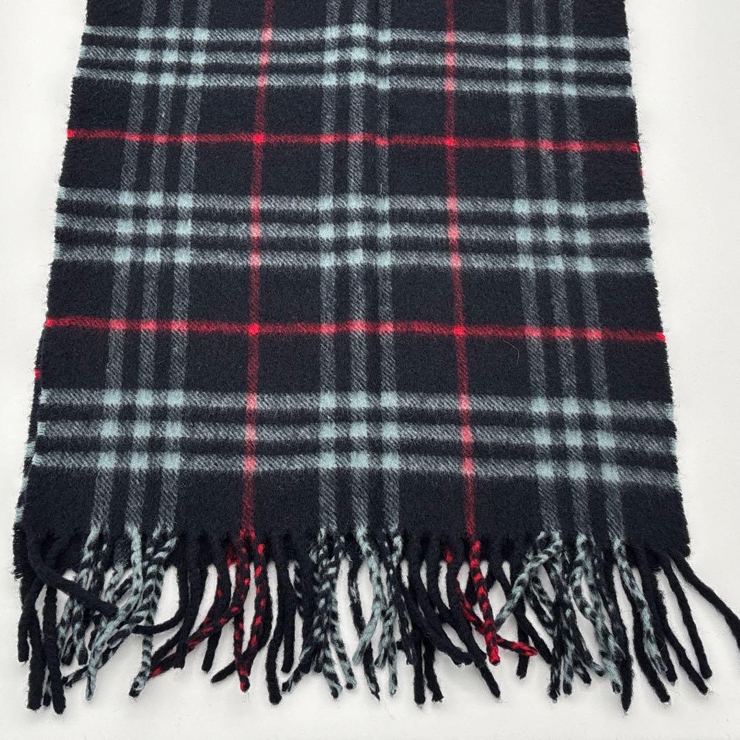 BURBERRY カシミヤ マフラー ノバチェック ネイビー バーバリー