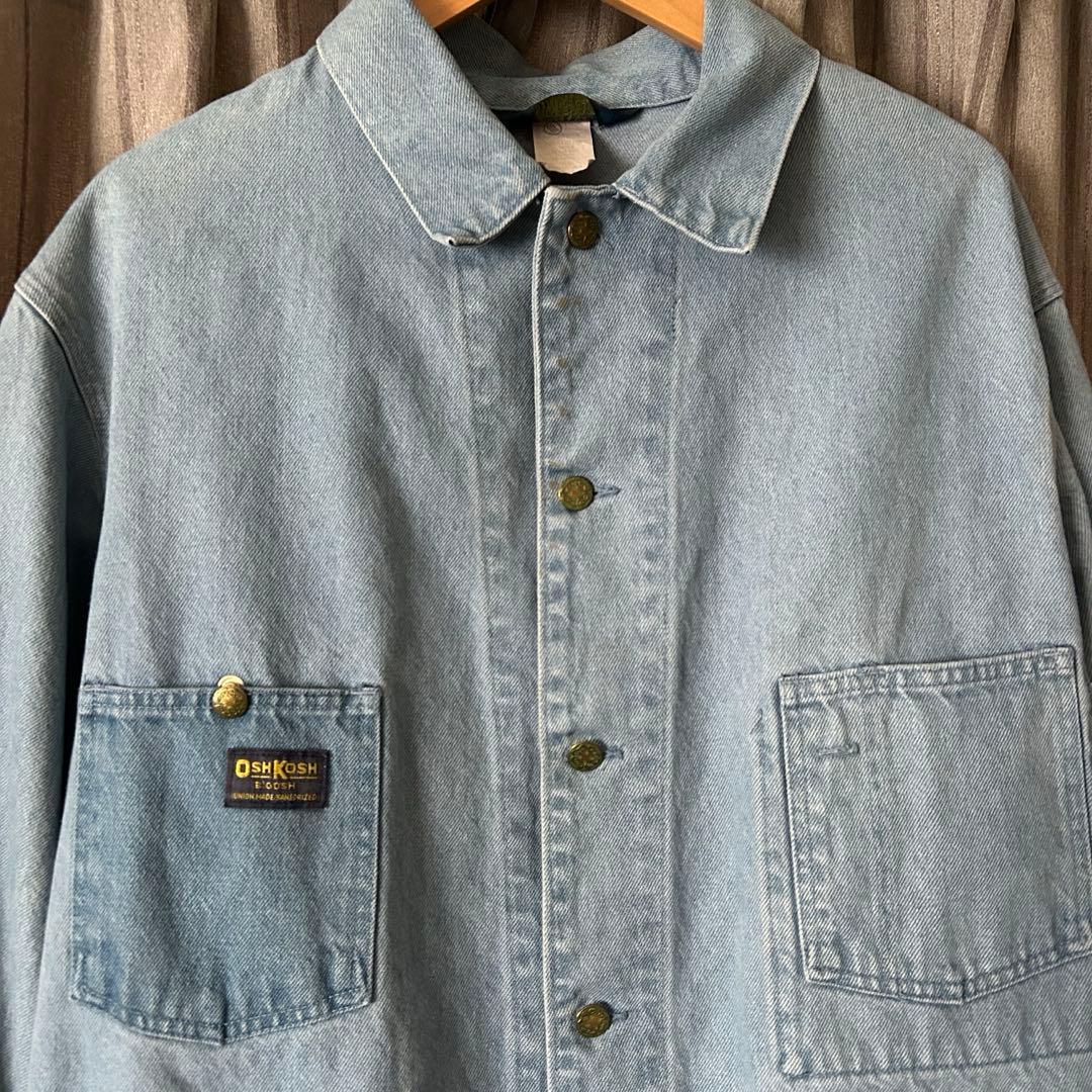 80's OSHKOSH USA製 デニムカバーオール 46
