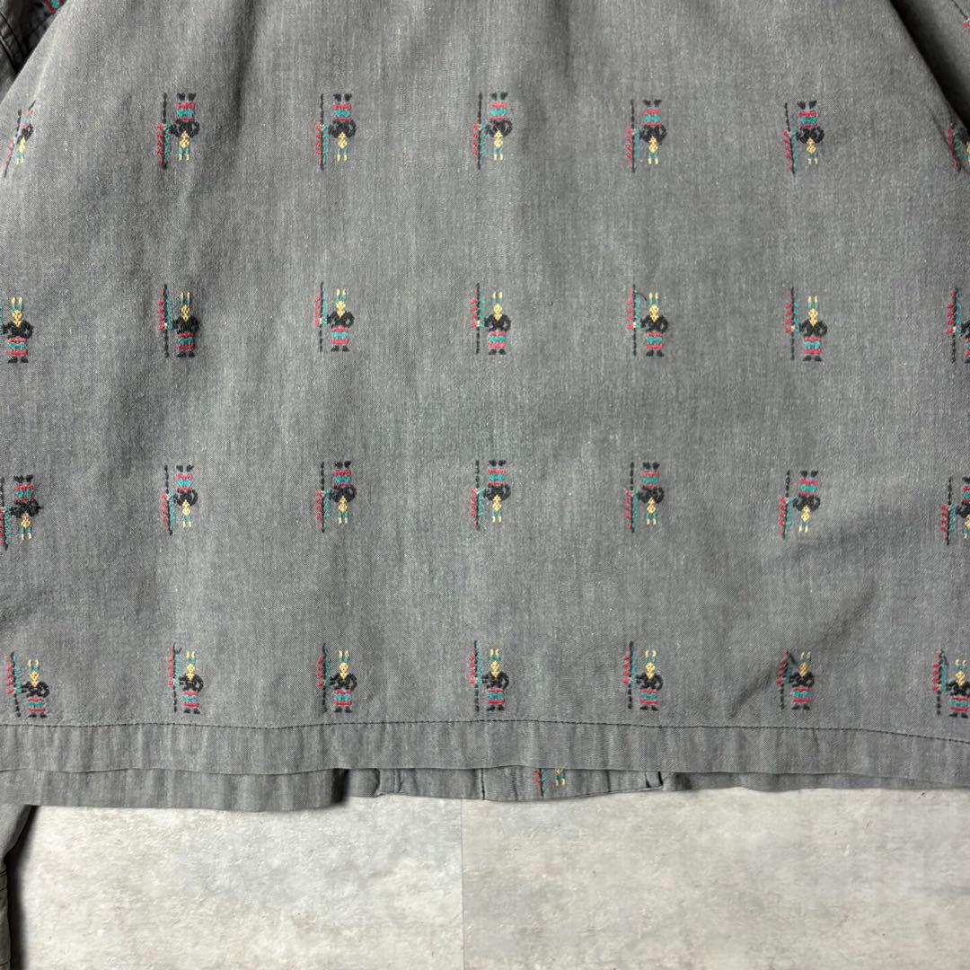 HAI sporting gear ショートブルゾン 総柄刺繍 イッセイミヤケ
