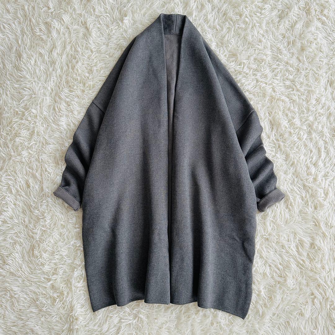 【未使用級】ドゥーズィエムクラス Twinscotton ショートガウン グレー