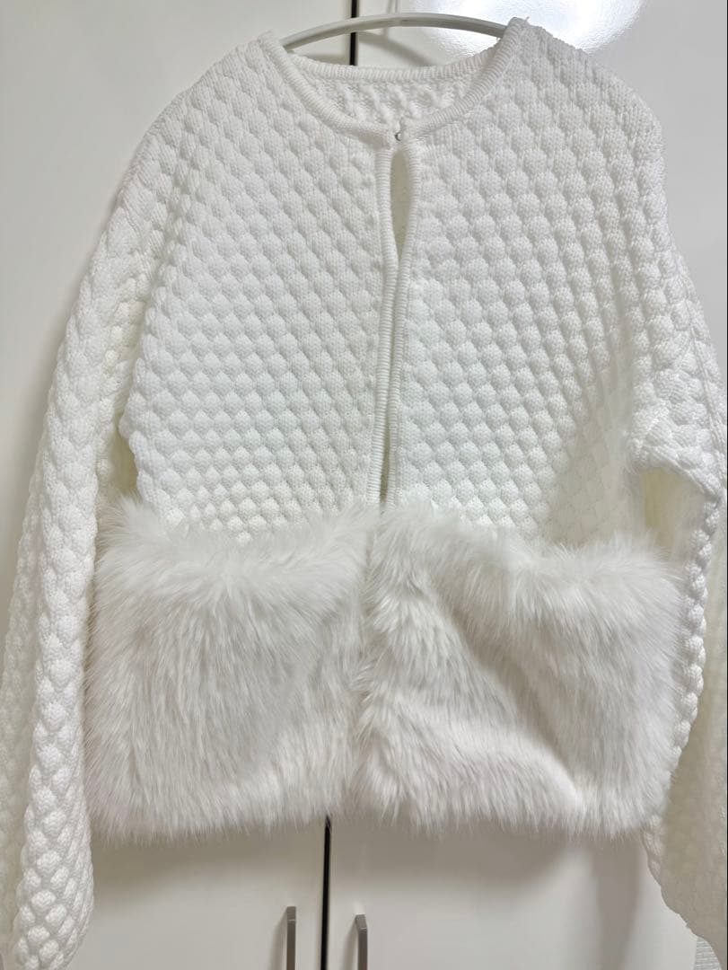 【美品】maison de dolce. メゾンドドルチェ　ファーリーニット