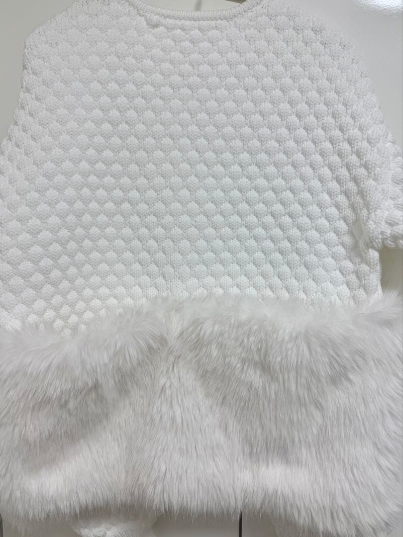 【美品】maison de dolce. メゾンドドルチェ　ファーリーニット