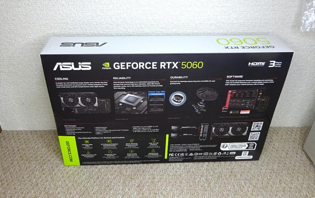 新品ASUS　DUAL RTX5060 8G　ゲーミング 国内正規品