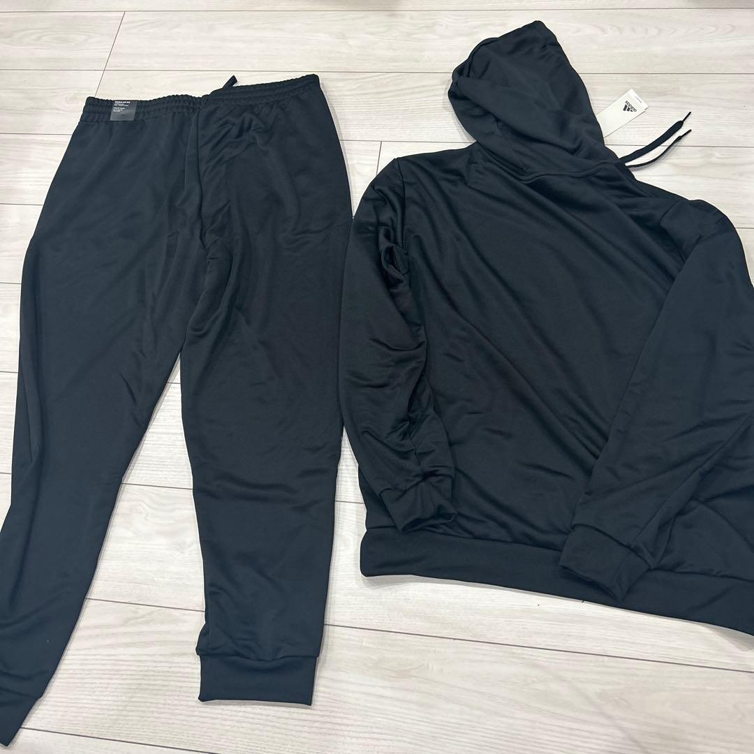 adidas ブラック ジャージ上下セット 2XL