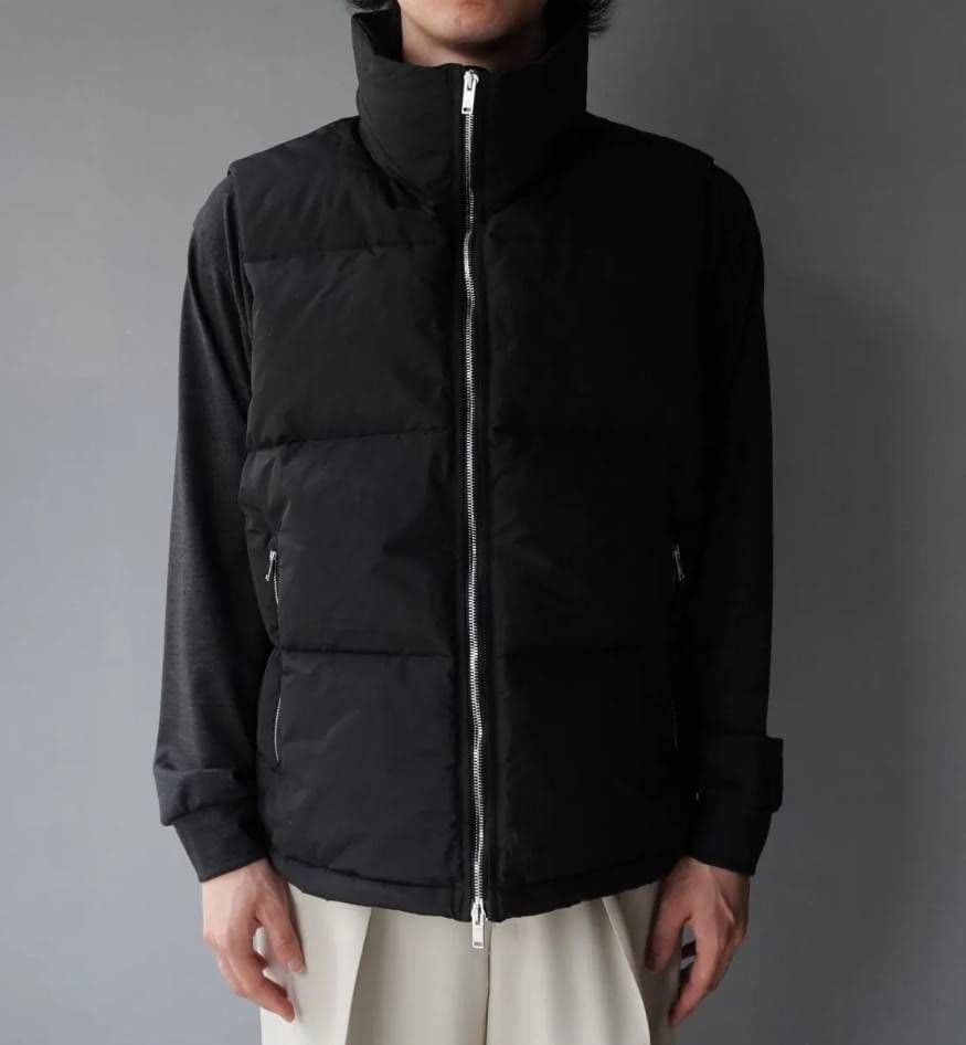 美品 定価13万 MARKAWARE 24AW シルクショートダウンベスト 2