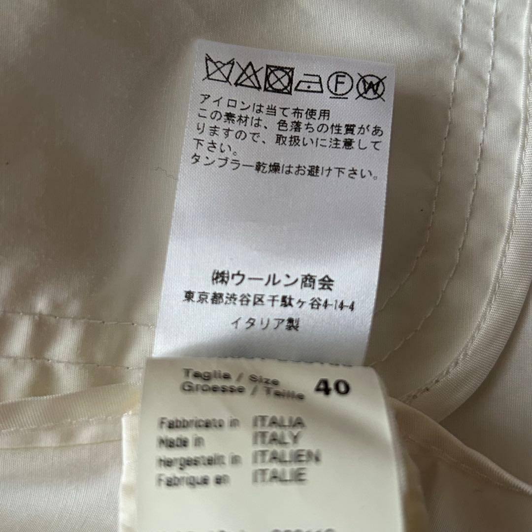 Pesericoペセリコ　ライトコート　ブルゾン　襟2wayデザイン　白　L相当