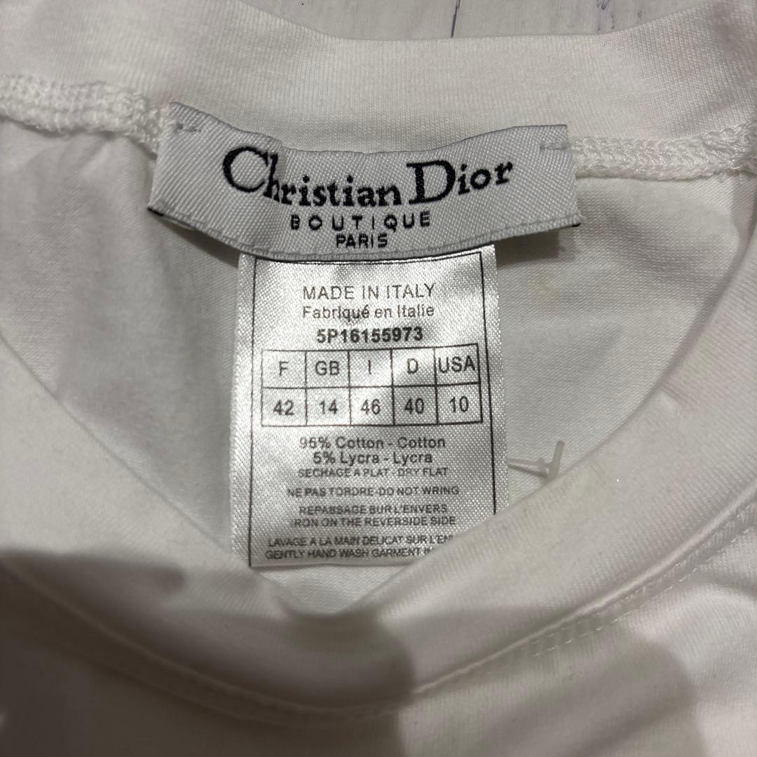 Dior 刺繍入り半袖Tシャツ ホワイト