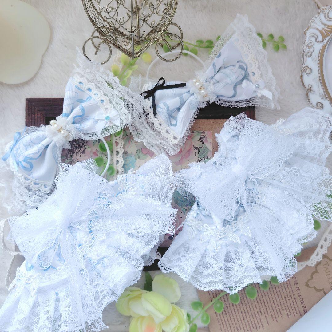 【色違いコーデ】ロリータリボン　ドレス　１２cm　ぬい服 いつぬい
