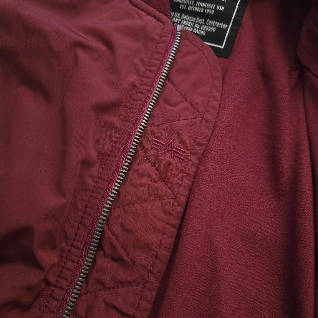 希少 ALPHA INDUSTRIES MA-1 ジャケット 赤 レッド 細身