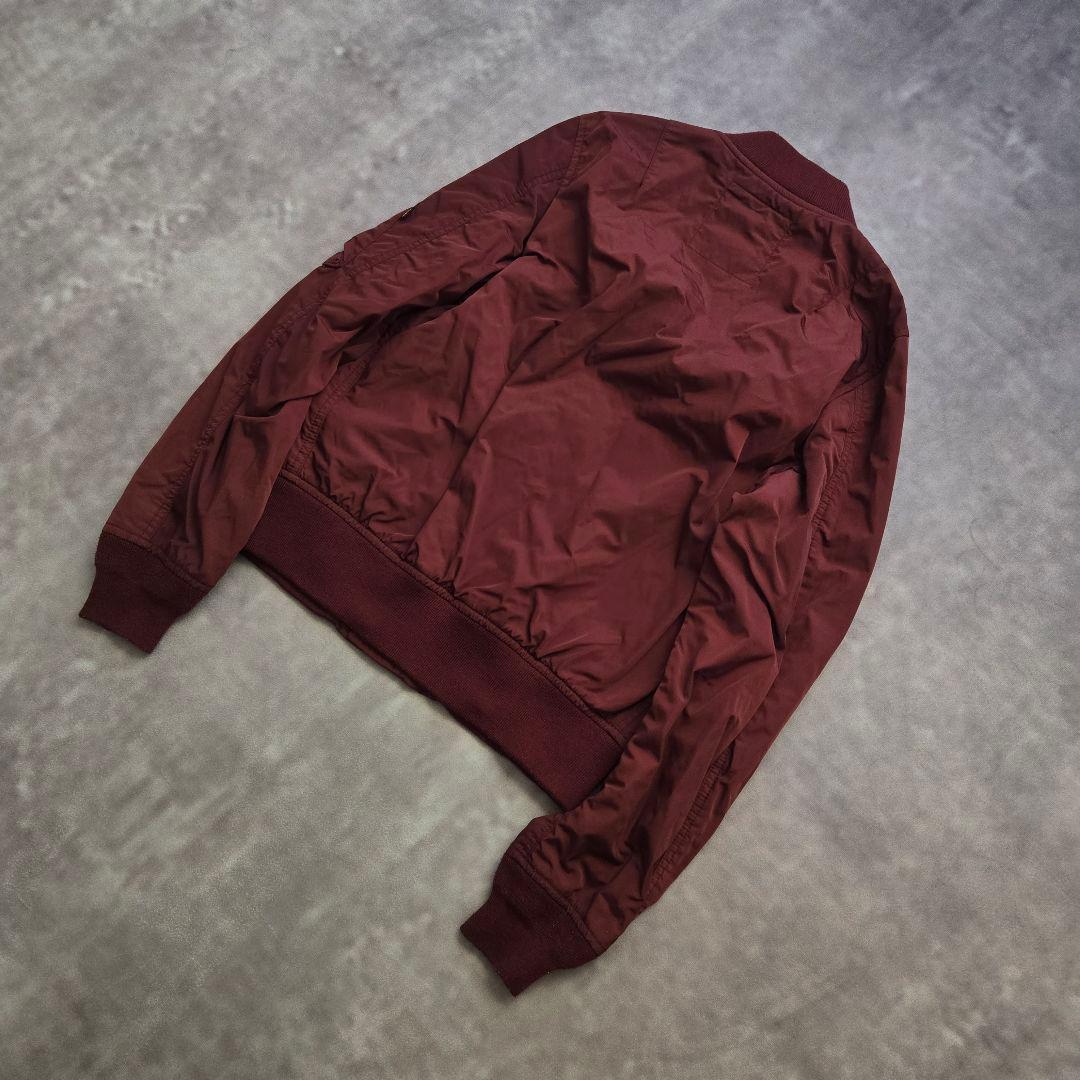 希少 ALPHA INDUSTRIES MA-1 ジャケット 赤 レッド 細身