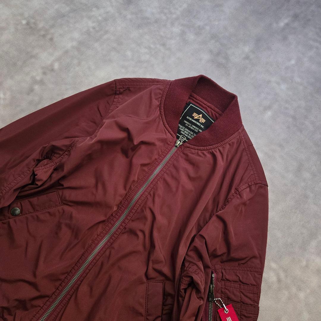 希少 ALPHA INDUSTRIES MA-1 ジャケット 赤 レッド 細身