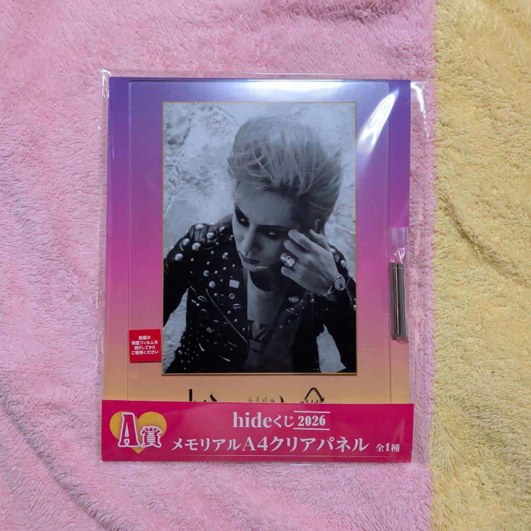hide2026年1番くじ　A賞メモリアルA4クリアパネル 1個とE賞2個未開封