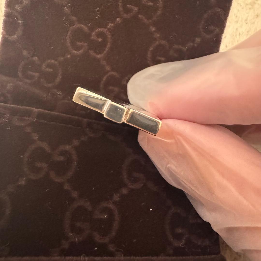 GUCCI グッチ ネックレス トップ スクエア プレート ロゴ シルバー925