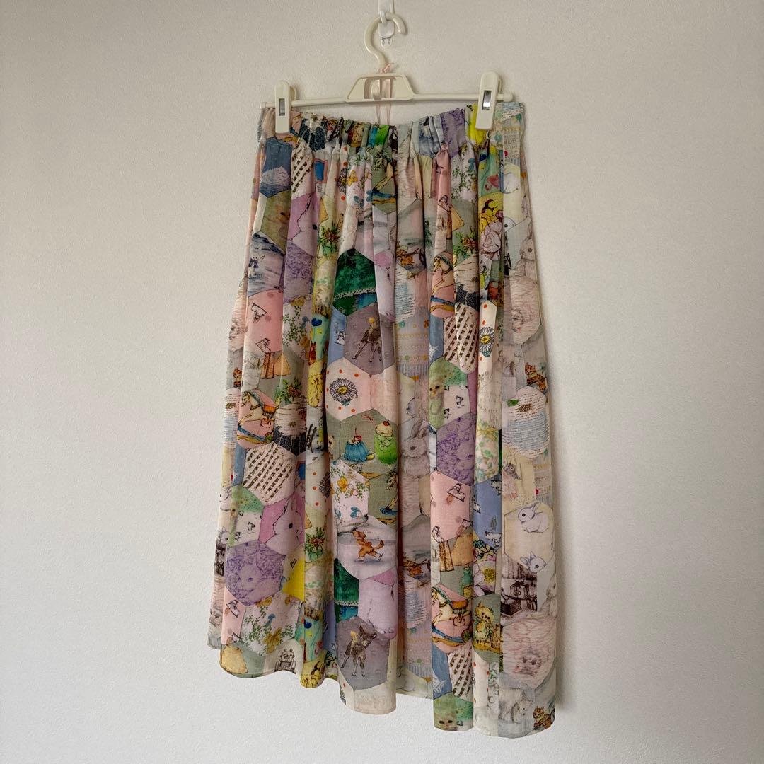 【美品•タグ付】 yukiemon ハニカムパステルスカート　M