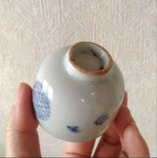 《期間限定セール！〜2/28まで》古伊万里染付丸文猪口江戸時代蕎麦猪口