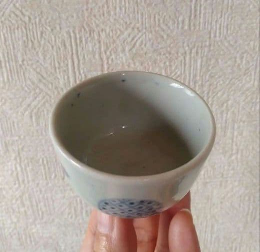 《期間限定セール！〜2/28まで》古伊万里染付丸文猪口江戸時代蕎麦猪口
