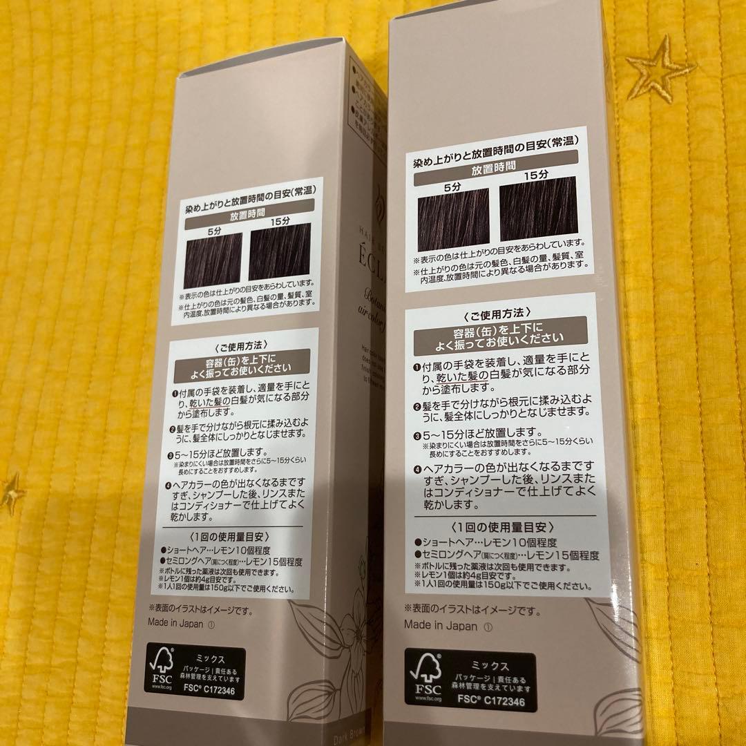 ヘアボーテエクラボタニカルエアカラーフォーム ダークブラウン