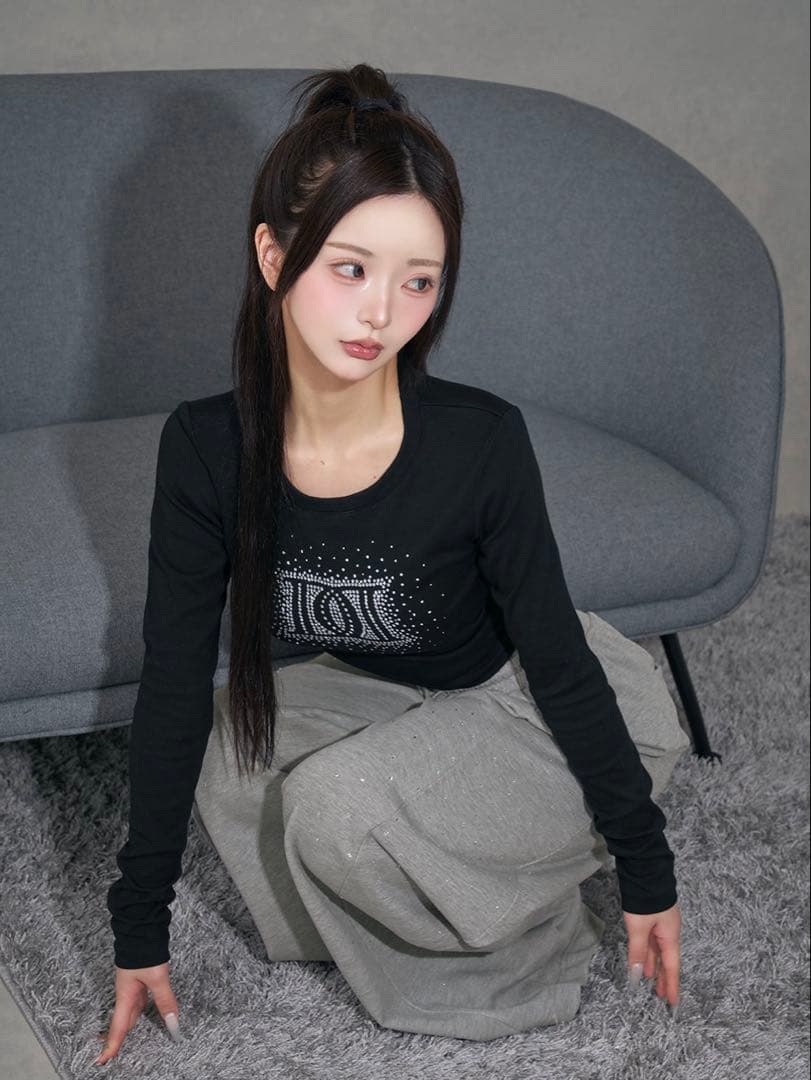 darich シャイニー DDロゴコンパクト ロング Tシャツ