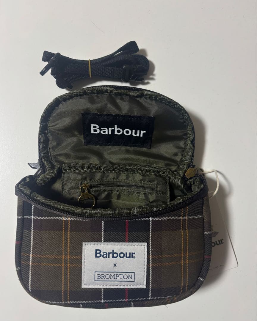 値下げ新品ブロンプトン　バブアー　ジップ　ポーチ　BarbourBrompton