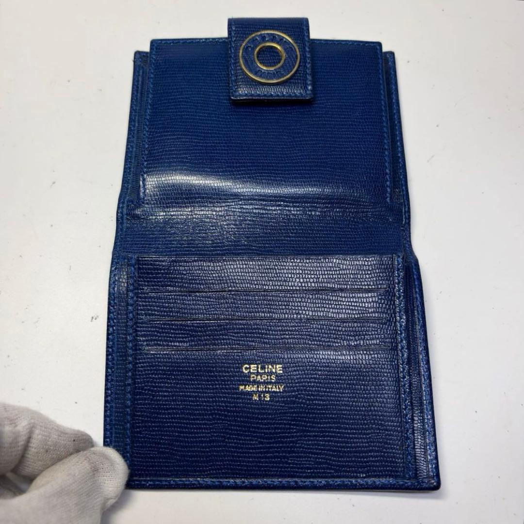 極美品　未使用級　セリーヌ サークルロゴ がま口財布