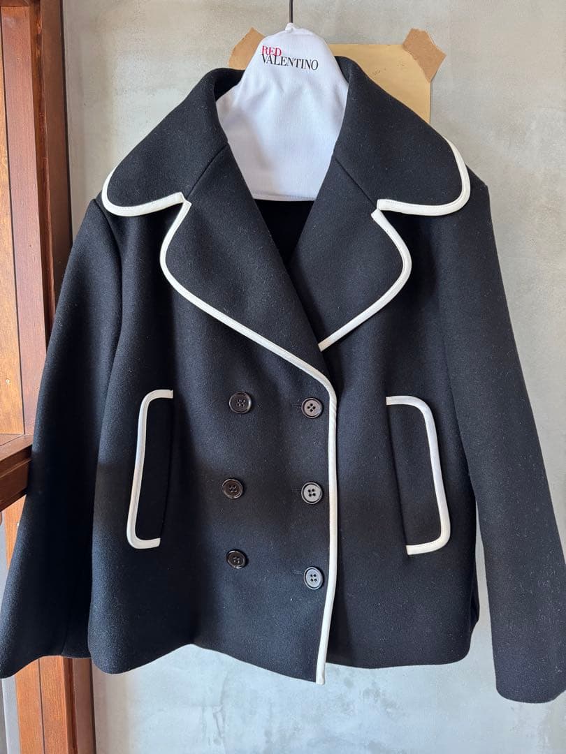RED VALENTINO ピーコート ブラック　ヴァレンティノ