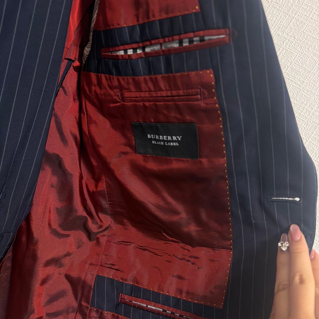 BURBERRY ネイビーストライプスーツ40L 上下セット