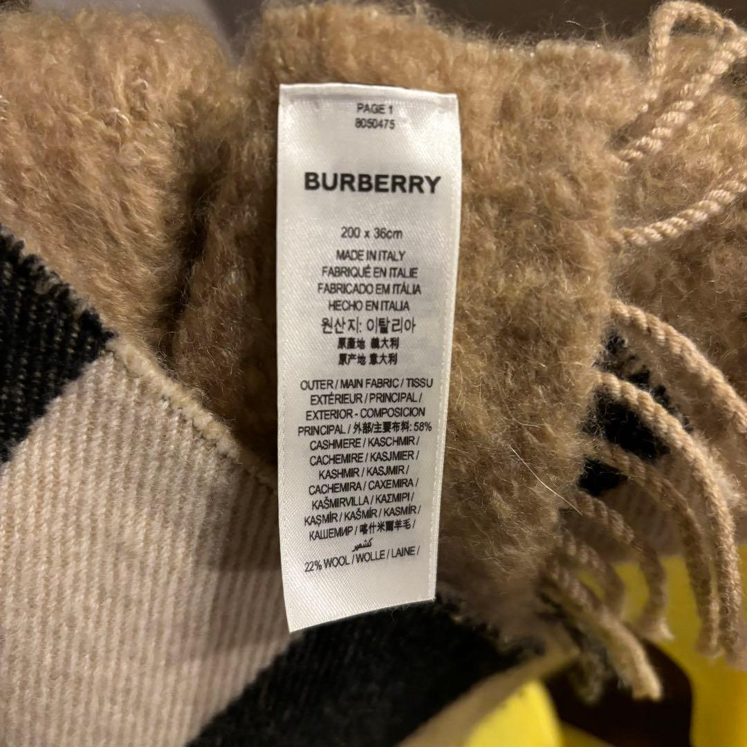 BURBERRY チェック柄マフラー ベージュ/ブラック/ホワイト/レッド