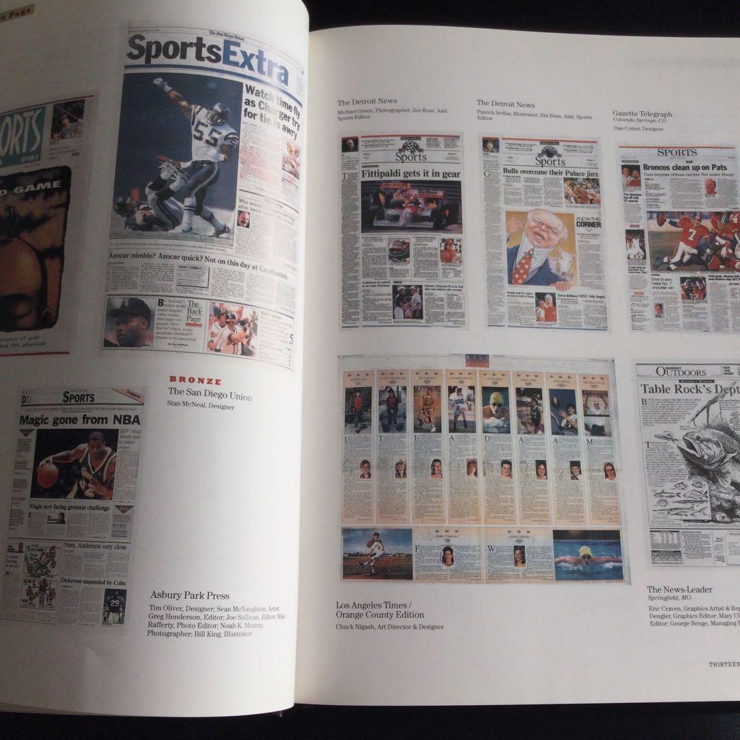 新聞　デザイン　洋書　Newspaper 広告　Design イラスト雑誌　記事