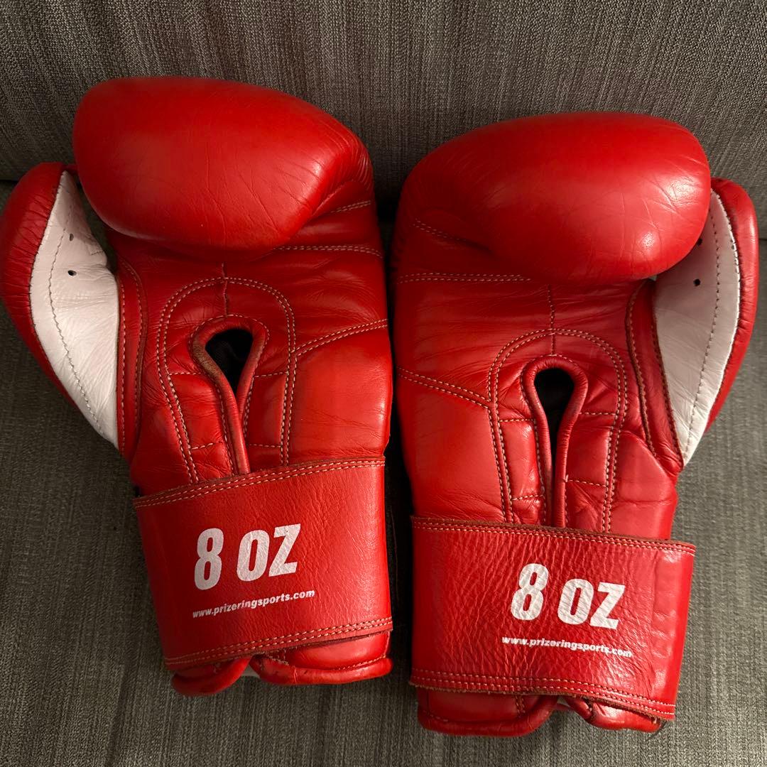 PRIZE RING ボクシンググローブ 8oz レッド