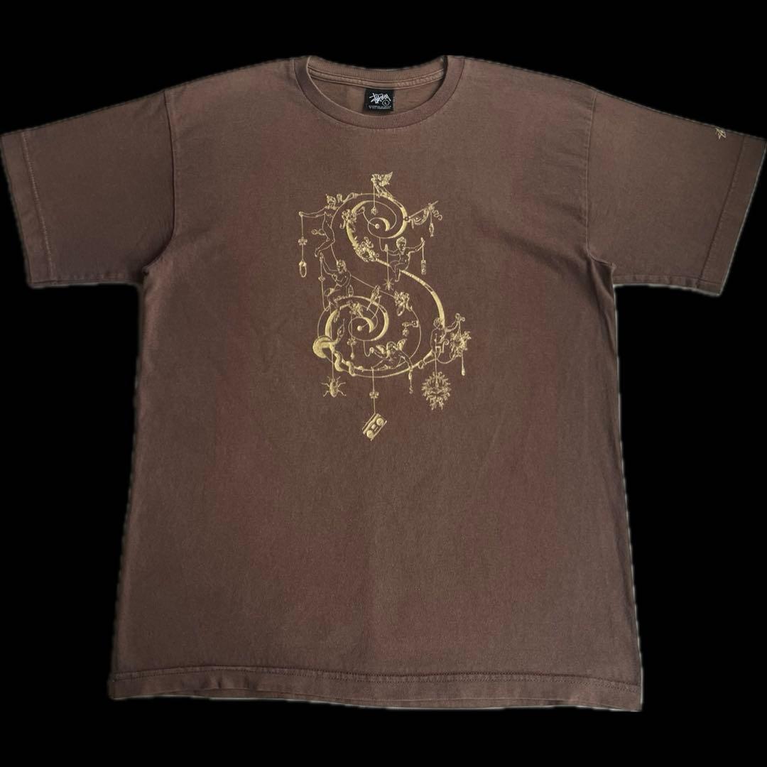 “Angel Logo” old stussy プリント Tシャツ L 00s