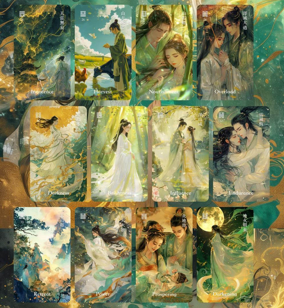 【正規品イーチンオラクルカード】美麗＆幻想的✨白蛇を象徴とした幽玄イラストデッキ