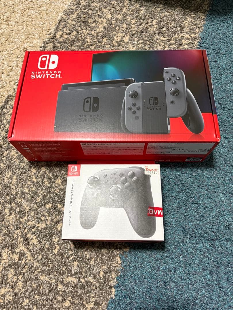 Nintendo Switch 本体 グレー 赤緑ジョイコンプロコン