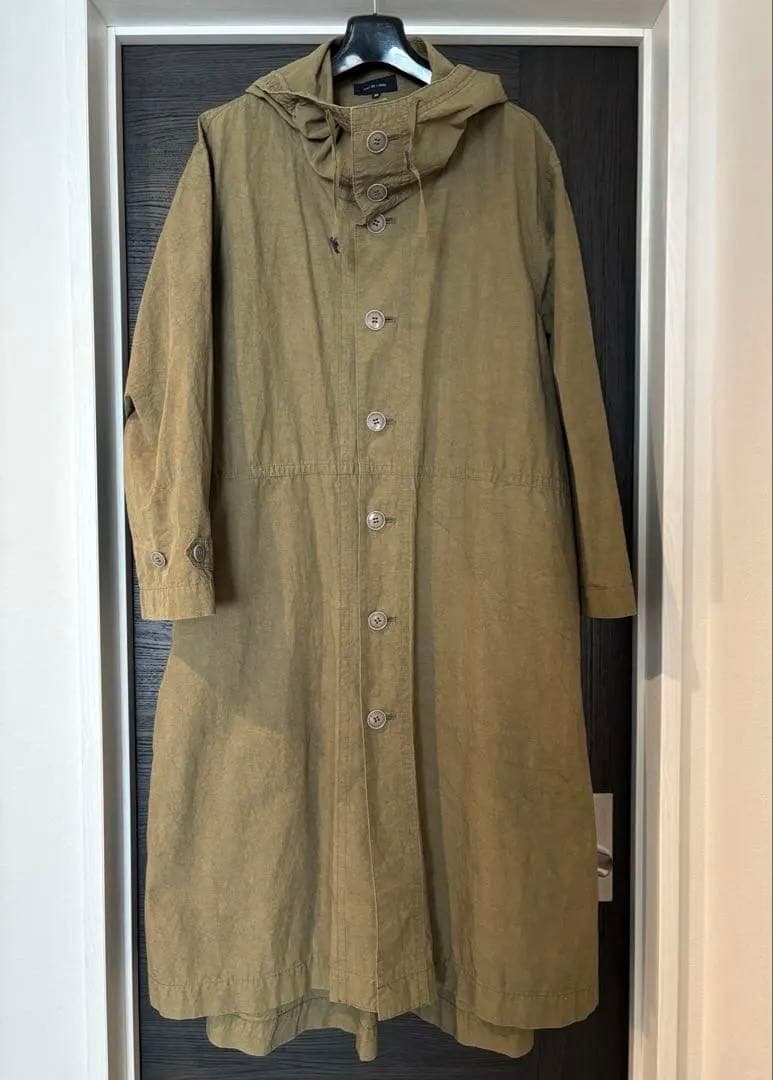 美品　pas de calais 綿麻ダンプ コート　カーキ　春／秋