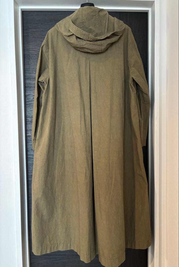 美品　pas de calais 綿麻ダンプ コート　カーキ　春／秋