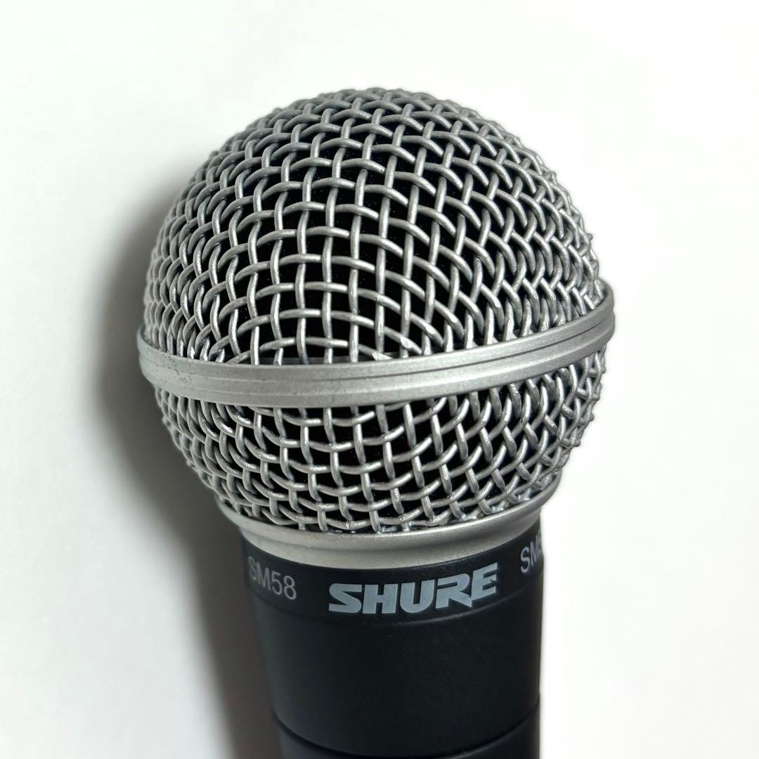 SHURE SM58 ダイナミックマイク マイクホルダー&ケース付き