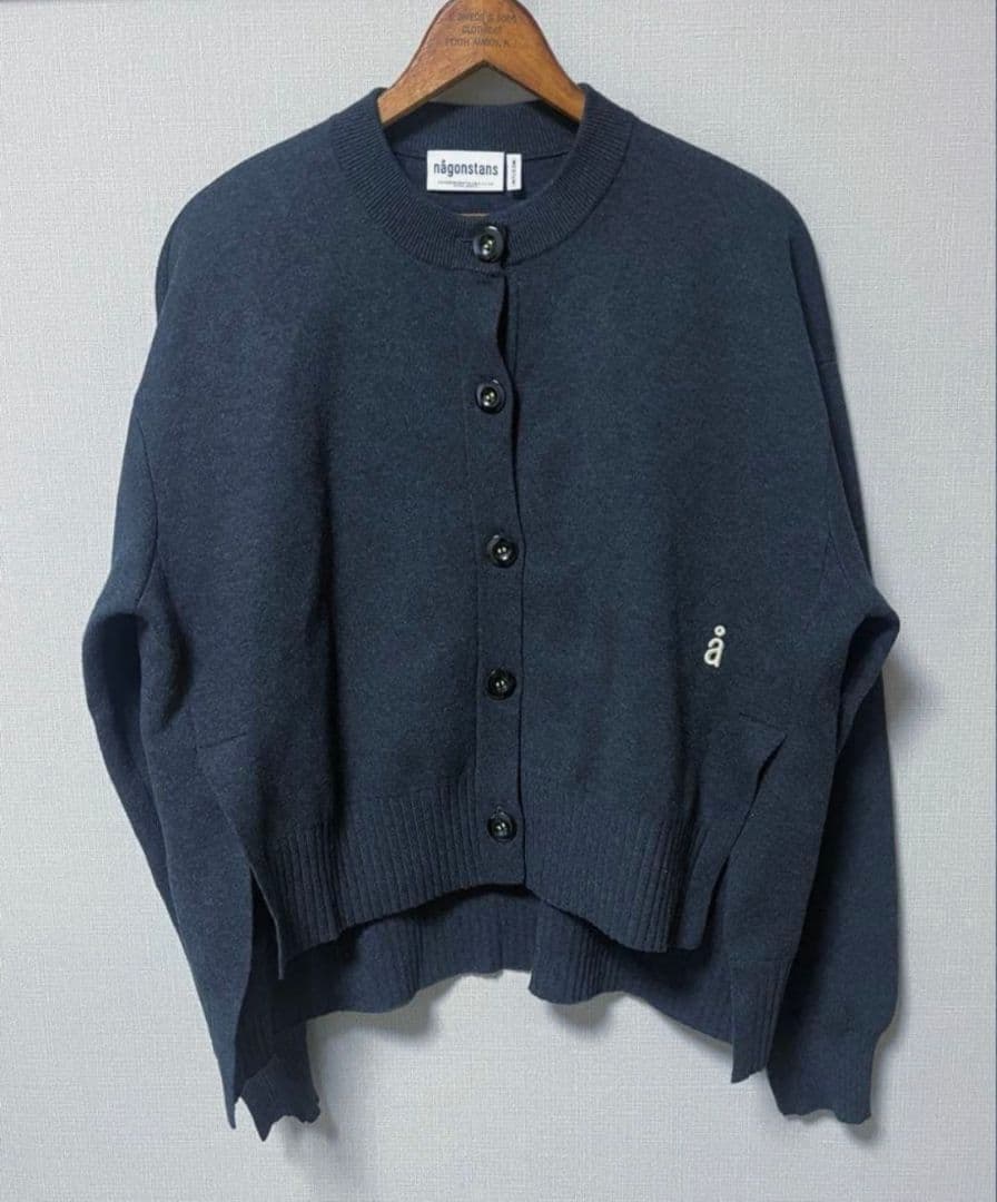nagonstans Novelle Fine Wide Rib カーディガン