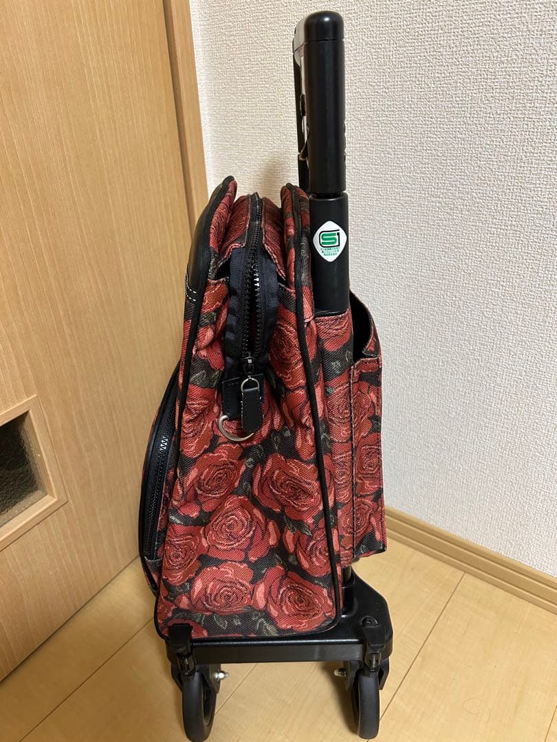 島製作所 ショッピングカート 横押しカート メロディ プリモ ローズ柄 右押し