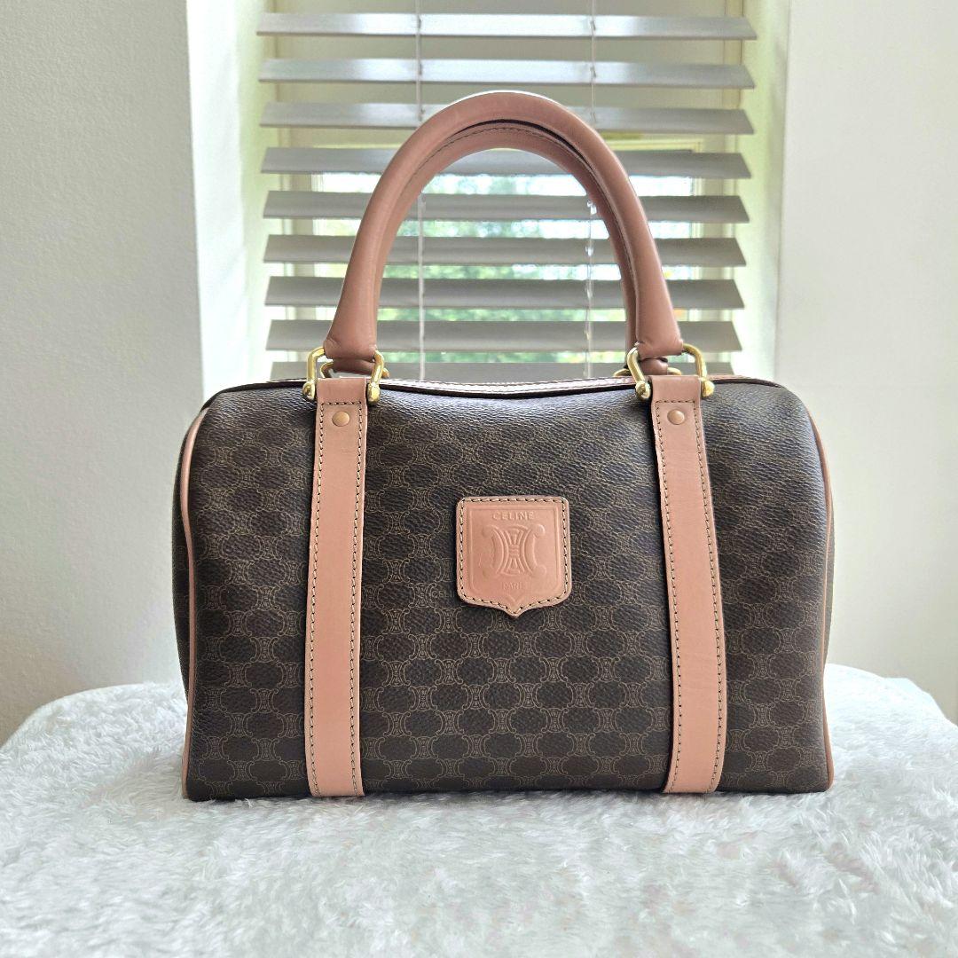 ⭐CELINE⭐　美品　セリーヌ　トリオンフ　ミニボストンバッグ　マカダム柄