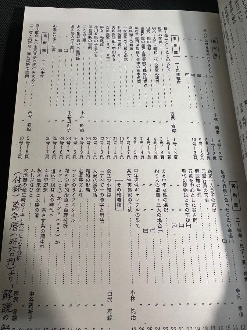 「命理 月刊 昭和51年から56年度 復刻」西澤宥綜編著◆四柱推命 易占